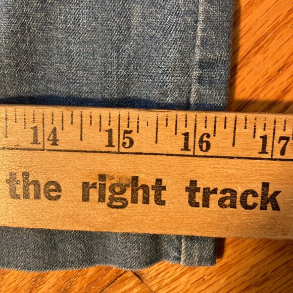 Gap + DOEN Jeans Wide Legs Pleated High Waist Ankle Length Medium Blue, size 6 - Picture 14 of 16